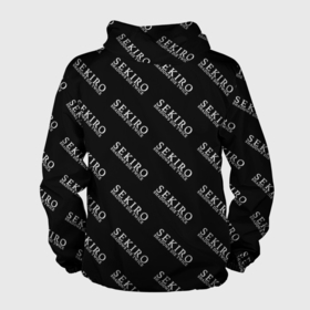 Мужская ветровка 3D с принтом Секиро лого узор в Тюмени, 100% полиэстер | подол и капюшон оформлены резинкой с фиксаторами, два кармана без застежек по бокам, один потайной карман на груди | 