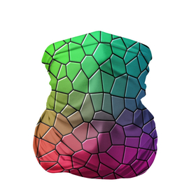 Бандана-труба 3D с принтом Разноцветное витражное стекло , 100% полиэстер, ткань с особыми свойствами — Activecool | плотность 150‒180 г/м2; хорошо тянется, но сохраняет форму | 