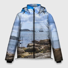 Мужская зимняя куртка 3D с принтом Парусник на горизонте океана в Новосибирске, верх — 100% полиэстер; подкладка — 100% полиэстер; утеплитель — 100% полиэстер | длина ниже бедра, свободный силуэт Оверсайз. Есть воротник-стойка, отстегивающийся капюшон и ветрозащитная планка. 

Боковые карманы с листочкой на кнопках и внутренний карман на молнии. | Тематика изображения на принте: 