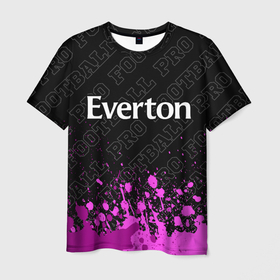 Мужская футболка 3D с принтом Everton pro football: символ сверху в Курске, 100% полиэфир | прямой крой, круглый вырез горловины, длина до линии бедер | 