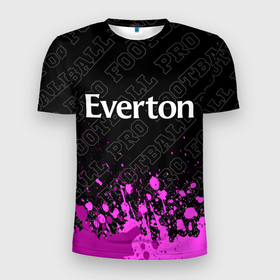 Мужская футболка 3D Slim с принтом Everton pro football: символ сверху в Курске, 100% полиэстер с улучшенными характеристиками | приталенный силуэт, круглая горловина, широкие плечи, сужается к линии бедра | 