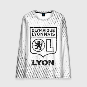 Мужской лонгслив 3D с принтом Lyon с потертостями на светлом фоне в городе Новоалтайск, 100% полиэстер | длинные рукава, круглый вырез горловины, полуприлегающий силуэт | 