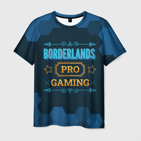 Мужская футболка 3D с принтом Игра Borderlands: pro gaming в Рязани, 100% полиэфир | прямой крой, круглый вырез горловины, длина до линии бедер | 