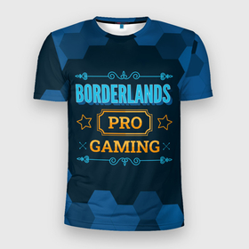 Мужская футболка 3D Slim с принтом Игра Borderlands: pro gaming в Новосибирске, 100% полиэстер с улучшенными характеристиками | приталенный силуэт, круглая горловина, широкие плечи, сужается к линии бедра | Тематика изображения на принте: 