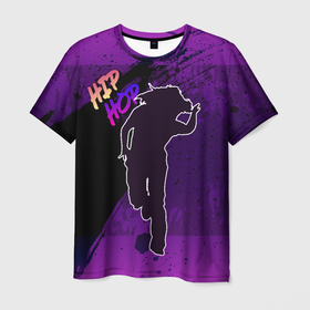 Мужская футболка 3D с принтом Силуэт девушки хип хоп в Курске, 100% полиэфир | прямой крой, круглый вырез горловины, длина до линии бедер | 