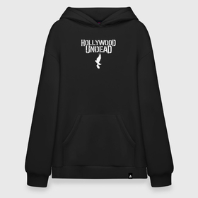 Худи SuperOversize хлопок с принтом Hollywood Undead   logo в Курске, 70% хлопок, 30% полиэстер, мягкий начес внутри | карман-кенгуру, эластичная резинка на манжетах и по нижней кромке, двухслойный капюшон
 | Тематика изображения на принте: 