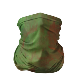 Бандана-труба 3D с принтом Зелёные и красные волны красок в Петрозаводске, 100% полиэстер, ткань с особыми свойствами — Activecool | плотность 150‒180 г/м2; хорошо тянется, но сохраняет форму | 