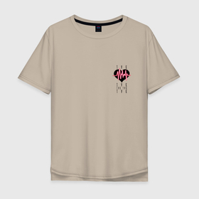Мужская футболка хлопок Oversize с принтом Стук сердца кардиограмма , 100% хлопок | свободный крой, круглый ворот, “спинка” длиннее передней части | 