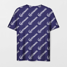 Мужская футболка 3D с принтом Кастлвания узор в Екатеринбурге, 100% полиэфир | прямой крой, круглый вырез горловины, длина до линии бедер | 