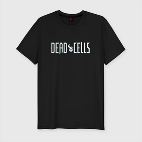 Мужская футболка хлопок Slim с принтом Dead Cells логотип в Курске, 92% хлопок, 8% лайкра | приталенный силуэт, круглый вырез ворота, длина до линии бедра, короткий рукав | Тематика изображения на принте: 