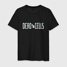 Мужская футболка хлопок с принтом Dead Cells логотип в Тюмени, 100% хлопок | прямой крой, круглый вырез горловины, длина до линии бедер, слегка спущенное плечо. | 
