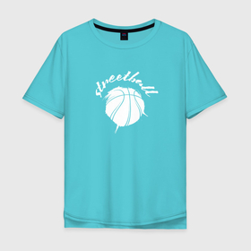 Мужская футболка хлопок Oversize с принтом Streetball lettering в Тюмени, 100% хлопок | свободный крой, круглый ворот, “спинка” длиннее передней части | Тематика изображения на принте: 