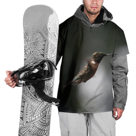 Накидка на куртку 3D с принтом Полет колибри в Кировске, 100% полиэстер |  | 