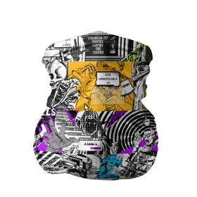 Бандана-труба 3D с принтом Граффити Watch Dogs 2 , 100% полиэстер, ткань с особыми свойствами — Activecool | плотность 150‒180 г/м2; хорошо тянется, но сохраняет форму | Тематика изображения на принте: 