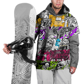 Накидка на куртку 3D с принтом Граффити Watch Dogs 2 , 100% полиэстер |  | Тематика изображения на принте: 