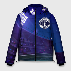 Мужская зимняя куртка 3D с принтом Manchester United ночное поле в Кировске, верх — 100% полиэстер; подкладка — 100% полиэстер; утеплитель — 100% полиэстер | длина ниже бедра, свободный силуэт Оверсайз. Есть воротник-стойка, отстегивающийся капюшон и ветрозащитная планка. 

Боковые карманы с листочкой на кнопках и внутренний карман на молнии. | 