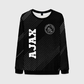 Мужской свитшот 3D с принтом Ajax sport на темном фоне: надпись, символ в городе Новоалтайск, 100% полиэстер с мягким внутренним слоем | круглый вырез горловины, мягкая резинка на манжетах и поясе, свободная посадка по фигуре | Тематика изображения на принте: 