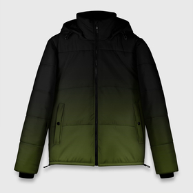 Мужская зимняя куртка 3D с принтом Черный и хвойный зеленый градиент в Тюмени, верх — 100% полиэстер; подкладка — 100% полиэстер; утеплитель — 100% полиэстер | длина ниже бедра, свободный силуэт Оверсайз. Есть воротник-стойка, отстегивающийся капюшон и ветрозащитная планка. 

Боковые карманы с листочкой на кнопках и внутренний карман на молнии. | 
