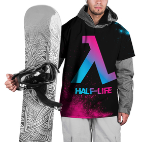 Накидка на куртку 3D с принтом Half Life   neon gradient в Петрозаводске, 100% полиэстер |  | Тематика изображения на принте: 