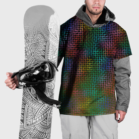 Накидка на куртку 3D с принтом Неоновый сетчатый узор в Белгороде, 100% полиэстер |  | 