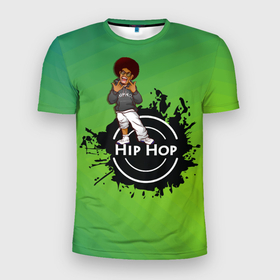Мужская футболка 3D Slim с принтом Хип Хоп лого в Кировске, 100% полиэстер с улучшенными характеристиками | приталенный силуэт, круглая горловина, широкие плечи, сужается к линии бедра | 