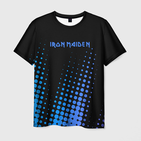 Мужская футболка 3D с принтом Iron Maiden   neon в Екатеринбурге, 100% полиэфир | прямой крой, круглый вырез горловины, длина до линии бедер | 