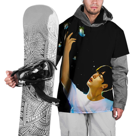 Накидка на куртку 3D с принтом BTS Kim Yohan Butterfly в Белгороде, 100% полиэстер |  | Тематика изображения на принте: 