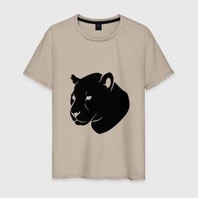 Мужская футболка хлопок с принтом Обычная чёрная пантера в Петрозаводске, 100% хлопок | прямой крой, круглый вырез горловины, длина до линии бедер, слегка спущенное плечо. | 