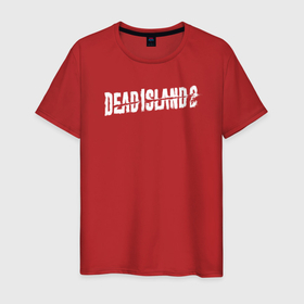 Мужская футболка хлопок с принтом Dead island 2 логотип в Тюмени, 100% хлопок | прямой крой, круглый вырез горловины, длина до линии бедер, слегка спущенное плечо. | Тематика изображения на принте: 