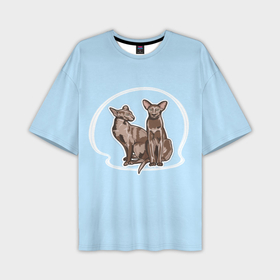 Мужская футболка OVERSIZE 3D с принтом Необычные кошки Гавана Браун ,  |  | 
