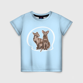 Детская футболка 3D с принтом Необычные кошки Гавана Браун , 100% гипоаллергенный полиэфир | прямой крой, круглый вырез горловины, длина до линии бедер, чуть спущенное плечо, ткань немного тянется | 
