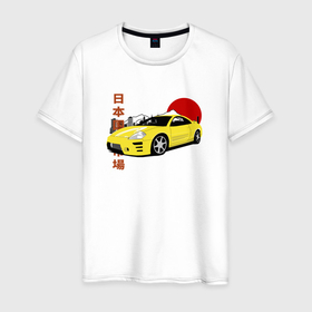 Мужская футболка хлопок с принтом mitsubishi eclipse 3g JDM , 100% хлопок | прямой крой, круглый вырез горловины, длина до линии бедер, слегка спущенное плечо. | 