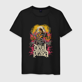 Мужская футболка хлопок с принтом The Devil wears prada   space monster в Белгороде, 100% хлопок | прямой крой, круглый вырез горловины, длина до линии бедер, слегка спущенное плечо. | 