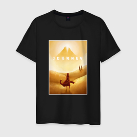 Мужская футболка хлопок с принтом Приключение в пустыне   Journey в Кировске, 100% хлопок | прямой крой, круглый вырез горловины, длина до линии бедер, слегка спущенное плечо. | 