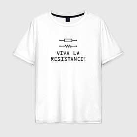 Мужская футболка хлопок Oversize с принтом Viva la resistance в Новосибирске, 100% хлопок | свободный крой, круглый ворот, “спинка” длиннее передней части | Тематика изображения на принте: 