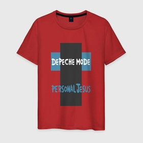 Мужская футболка хлопок с принтом Depeche Mode   Personal Jesus в Екатеринбурге, 100% хлопок | прямой крой, круглый вырез горловины, длина до линии бедер, слегка спущенное плечо. | 