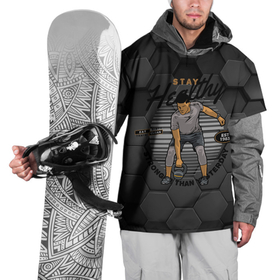 Накидка на куртку 3D с принтом Спорт   атлет с гирей в Белгороде, 100% полиэстер |  | Тематика изображения на принте: 