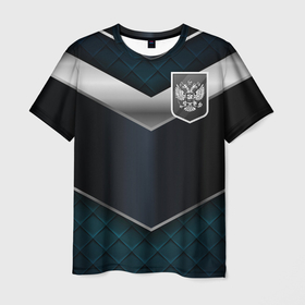 Мужская футболка 3D с принтом Silver Russia в Новосибирске, 100% полиэфир | прямой крой, круглый вырез горловины, длина до линии бедер | 