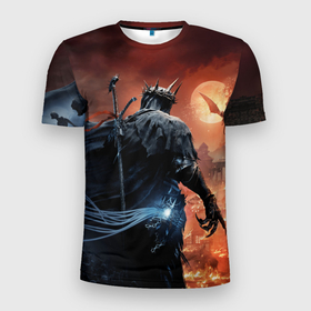 Мужская футболка 3D Slim с принтом The lords of the Fallen герой в Тюмени, 100% полиэстер с улучшенными характеристиками | приталенный силуэт, круглая горловина, широкие плечи, сужается к линии бедра | 