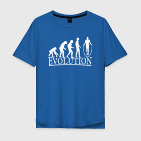 Мужская футболка хлопок Oversize с принтом Эволюция   прыжки со скакалкой в Белгороде, 100% хлопок | свободный крой, круглый ворот, “спинка” длиннее передней части | 