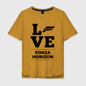 Мужская футболка хлопок Oversize с принтом Forza Horizon love classic в Тюмени, 100% хлопок | свободный крой, круглый ворот, “спинка” длиннее передней части | Тематика изображения на принте: 