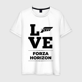 Мужская футболка хлопок с принтом Forza Horizon love classic в Тюмени, 100% хлопок | прямой крой, круглый вырез горловины, длина до линии бедер, слегка спущенное плечо. | Тематика изображения на принте: 