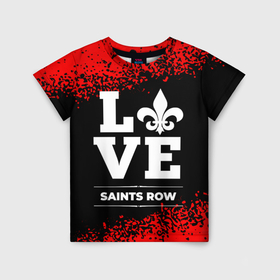 Детская футболка 3D с принтом Saints Row love классика в Белгороде, 100% гипоаллергенный полиэфир | прямой крой, круглый вырез горловины, длина до линии бедер, чуть спущенное плечо, ткань немного тянется | 