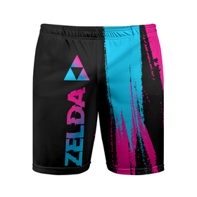 Мужские шорты спортивные с принтом Zelda   neon gradient: по вертикали ,  |  | 