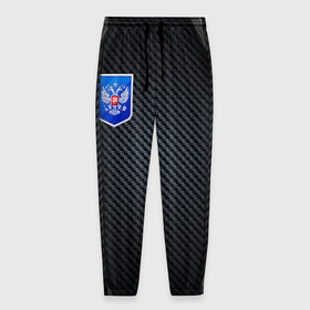 Мужские брюки 3D с принтом Black  blue Russia , 100% полиэстер | манжеты по низу, эластичный пояс регулируется шнурком, по бокам два кармана без застежек, внутренняя часть кармана из мелкой сетки | 