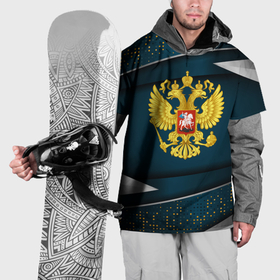 Накидка на куртку 3D с принтом Russia   dark abstract в Белгороде, 100% полиэстер |  | 