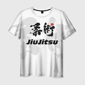 Мужская футболка 3D с принтом Джиу джитсу Jiu jitsu в Санкт-Петербурге, 100% полиэфир | прямой крой, круглый вырез горловины, длина до линии бедер | 