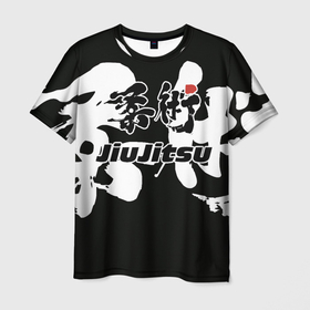 Мужская футболка 3D с принтом Jiu jitsu Джиу джитсу в Новосибирске, 100% полиэфир | прямой крой, круглый вырез горловины, длина до линии бедер | 