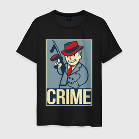 Мужская футболка хлопок с принтом Vault crime boy в Белгороде, 100% хлопок | прямой крой, круглый вырез горловины, длина до линии бедер, слегка спущенное плечо. | 