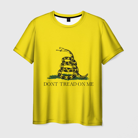 Мужская футболка 3D с принтом Dont tread on me или Гадзденская змея , 100% полиэфир | прямой крой, круглый вырез горловины, длина до линии бедер | 